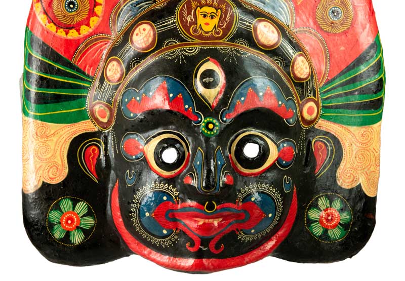 Masque Lakhey Népalais – Masque De Danse Rituelle Du Festival Indra Jatra