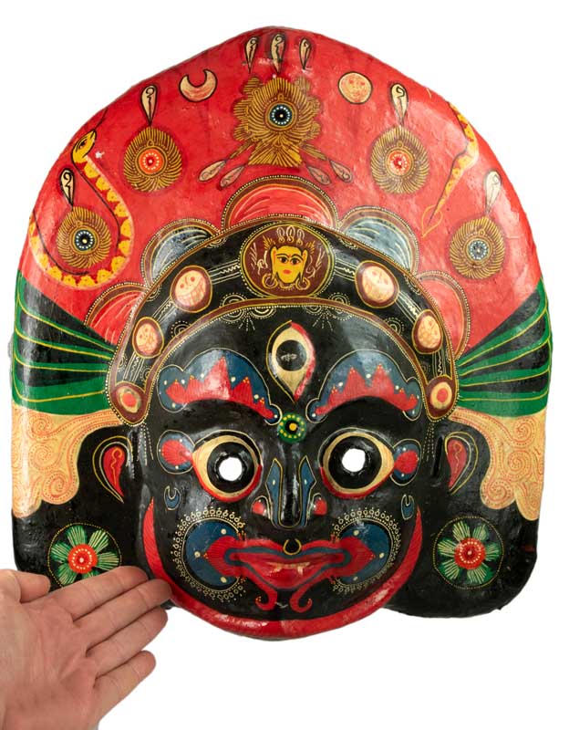 Masque Lakhey Népalais – Masque De Danse Rituelle Du Festival Indra Jatra