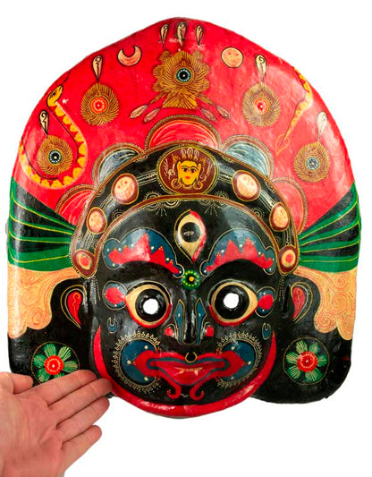 Masque Lakhey Népalais – Masque De Danse Rituelle Du Festival Indra Jatra