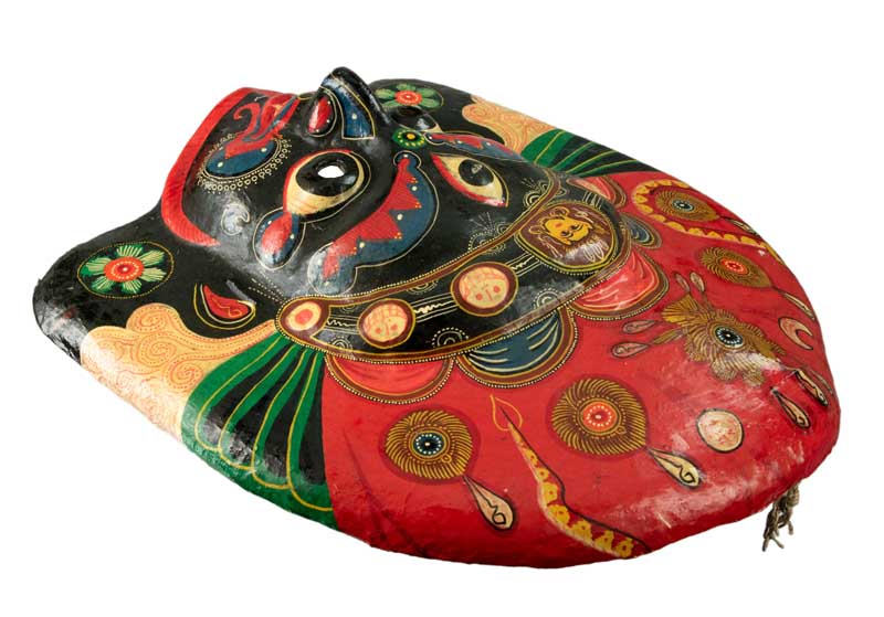Masque Lakhey Népalais – Masque De Danse Rituelle Du Festival Indra Jatra