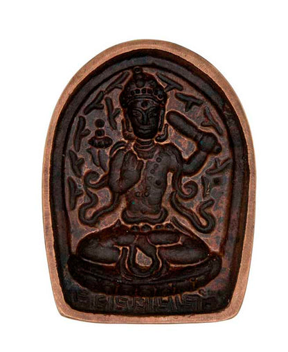 Moule Tsa-Tsa Manjushri En Alliage De Cuivre – Objet Rituel Du Bouddhisme Tibétain
