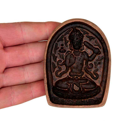 Moule Tsa-Tsa Manjushri En Alliage De Cuivre – Objet Rituel Du Bouddhisme Tibétain