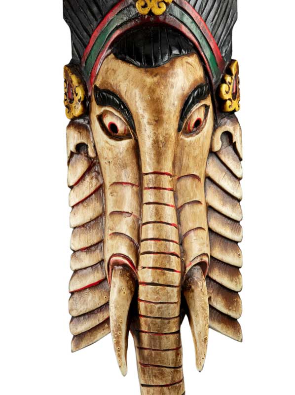 Statue Ganesh En Bois De Peuplier – Décoration Artisanale Du Népal