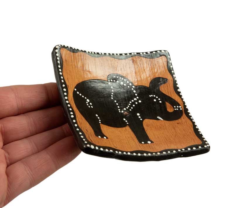 Porte-Bâton D’Encens En Céramique – Motif Éléphant, Artisanat Indonésien