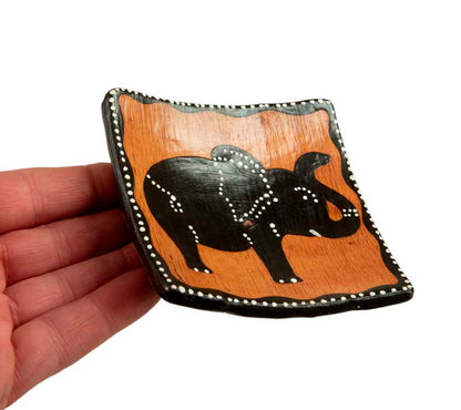 Porte-Bâton D’Encens En Céramique – Motif Éléphant, Artisanat Indonésien
