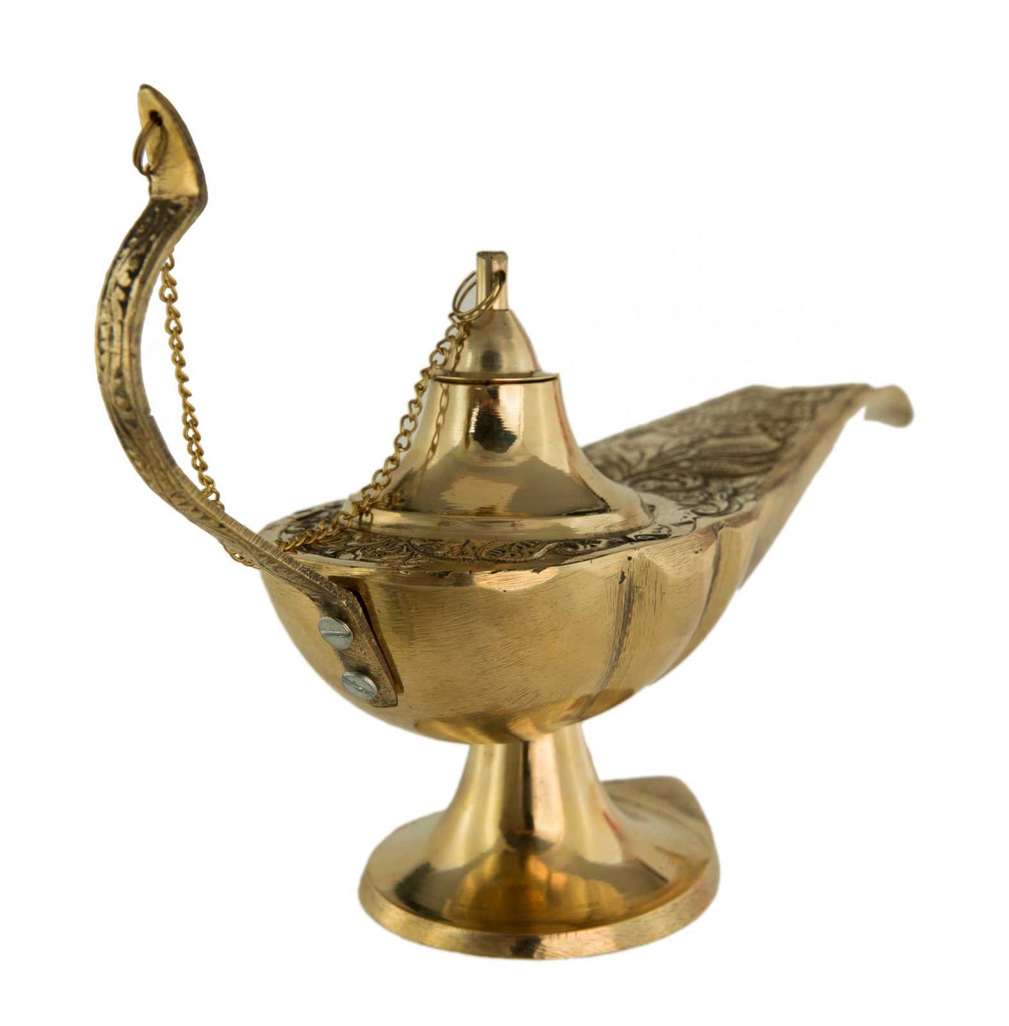 Grande Lampe d’Aladin en Laiton 28 cm – Artisanat Indien Fait Main