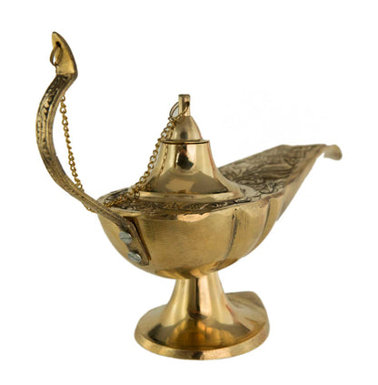 Grande Lampe d’Aladin en Laiton 28 cm – Artisanat Indien Fait Main
