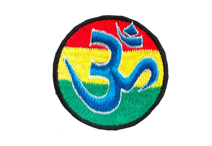 Écusson Brodé Patch Aum Om Rasta Bouddhiste Népalais