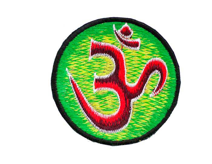 Écusson Brodé Patch Aum Om Rasta Bouddhiste Népalais