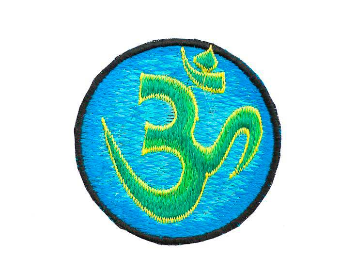 Écusson Brodé Patch Aum Om Rasta Bouddhiste Népalais