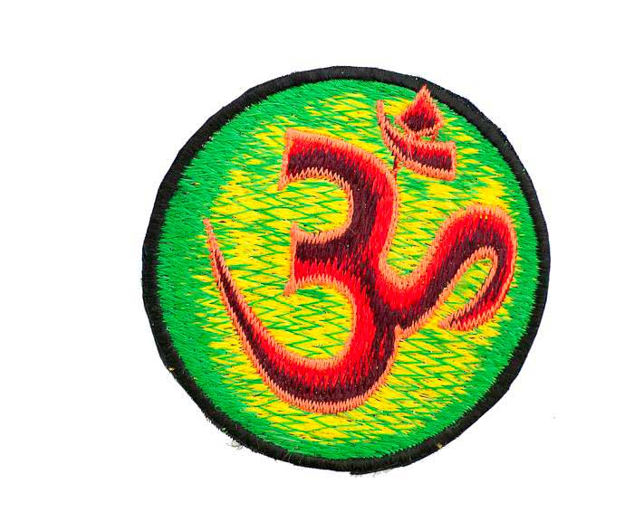 Écusson Brodé Patch Aum Om Rasta Bouddhiste Népalais