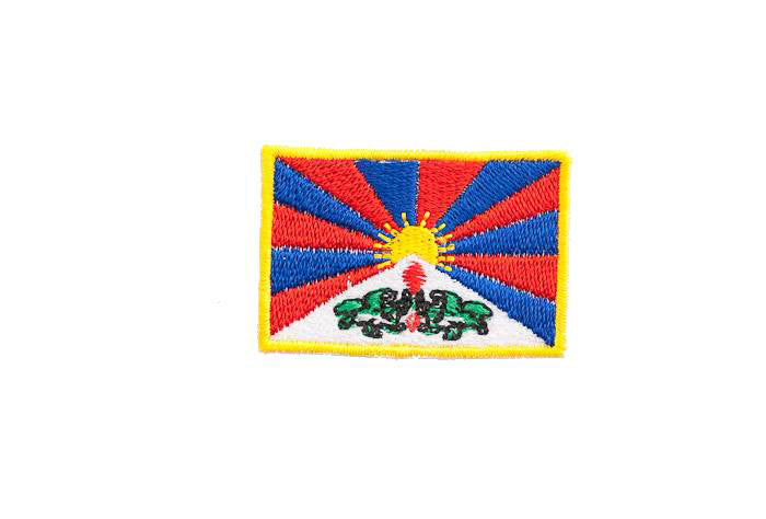Petit Écusson Brodé Drapeau Du Tibet – Patch Tibétain À Coudre