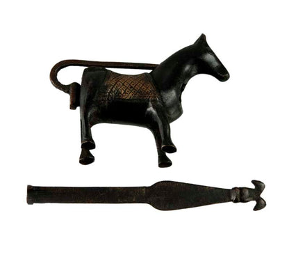Cadenas Décoratif En Forme De Cheval En Laiton – Artisanat De L'Inde