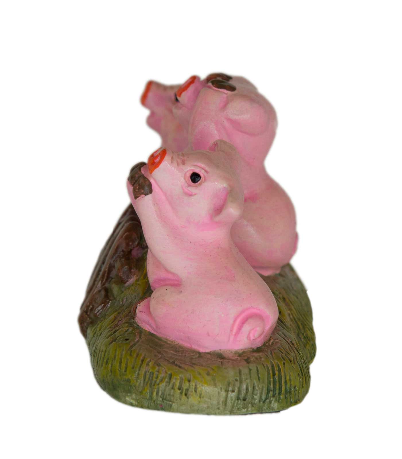 Statue 3 Petits Cochons De La Sagesse – Figurine Asiatique - Les Trois Singes De La Sagesse