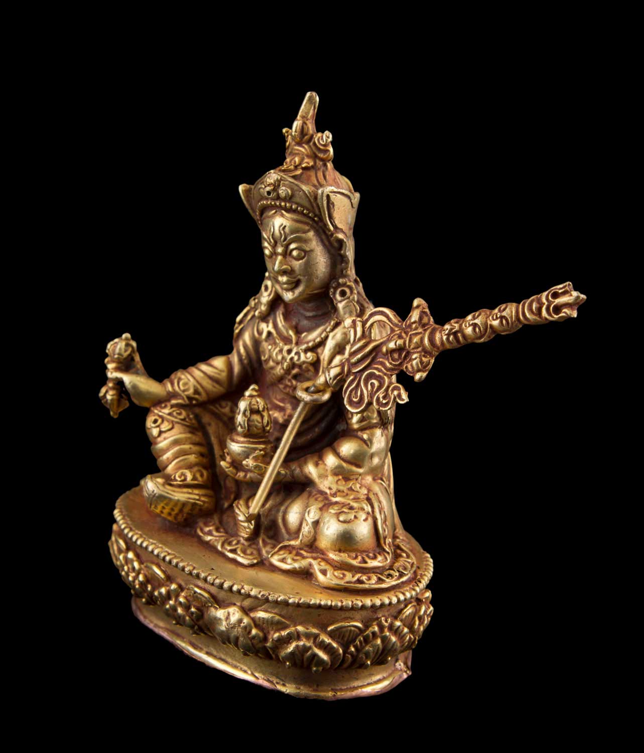 Statue de Guru Rinpoche Padmasambhava en bronze – Maître spirituel du bouddhisme tibétain