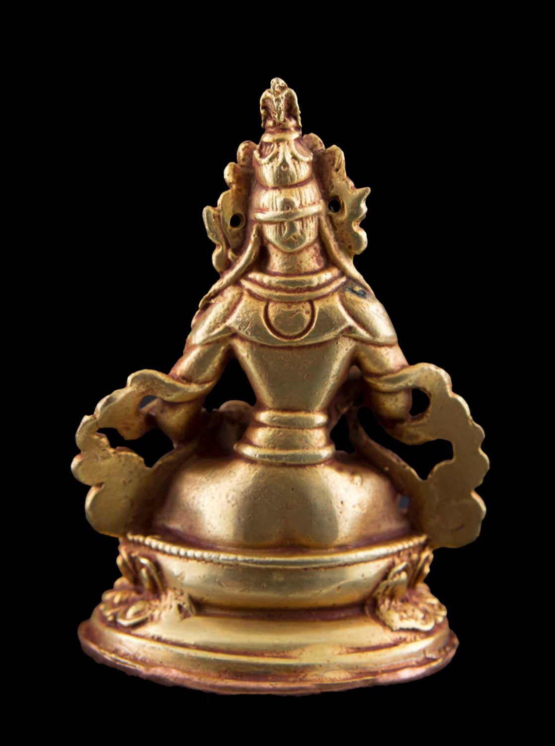 Statue de Vajrasattva en cuivre doré – Bodhisattva tibétain de la purification