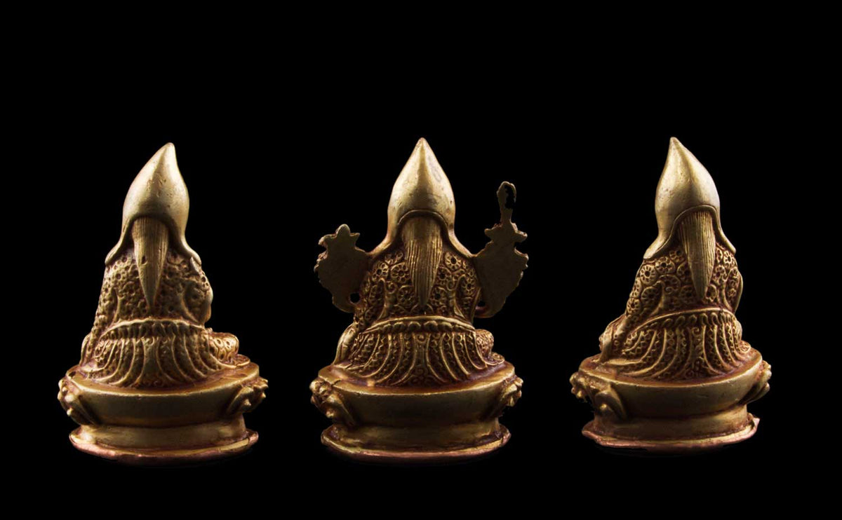 Set de statues Lama Tsongkhapa et ses disciples en alliage de cuivre – Transmission de la sagesse du bouddhisme tibétain