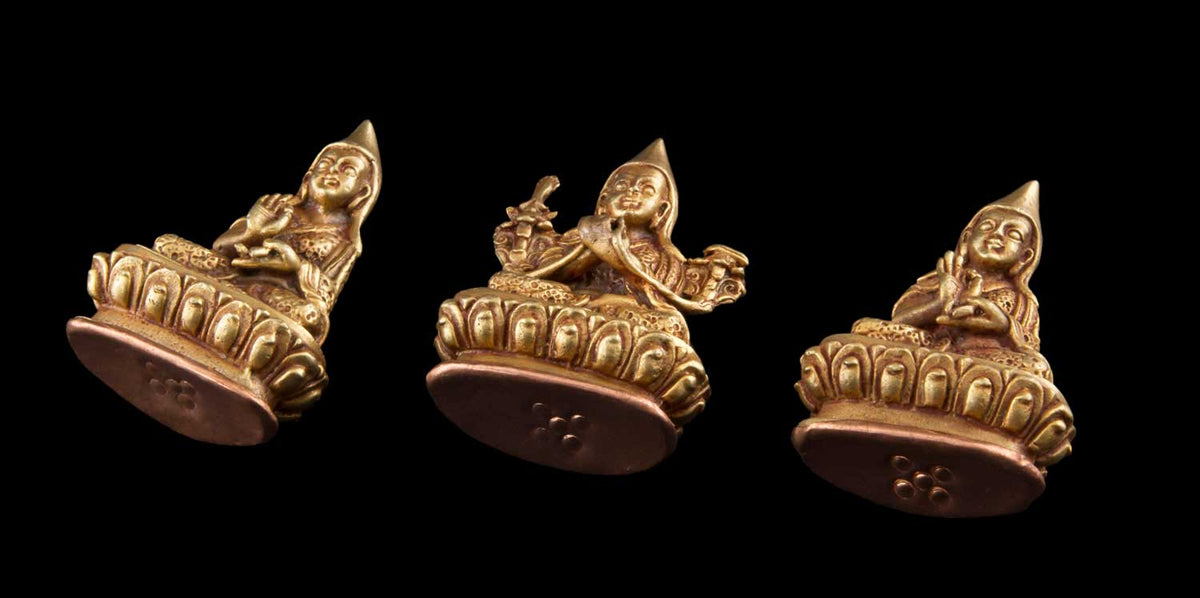 Set de statues Lama Tsongkhapa et ses disciples en alliage de cuivre – Transmission de la sagesse du bouddhisme tibétain