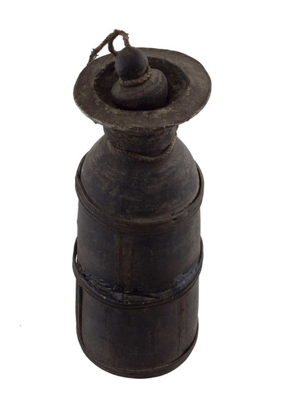 Ancien Pot à Lait Tsampa en Bois Tourné – Objet Usuel de l’Himalaya