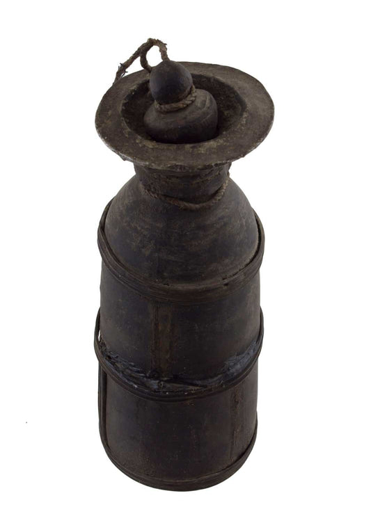 Ancien Pot à Lait Tsampa en Bois Tourné – Objet Usuel de l’Himalaya