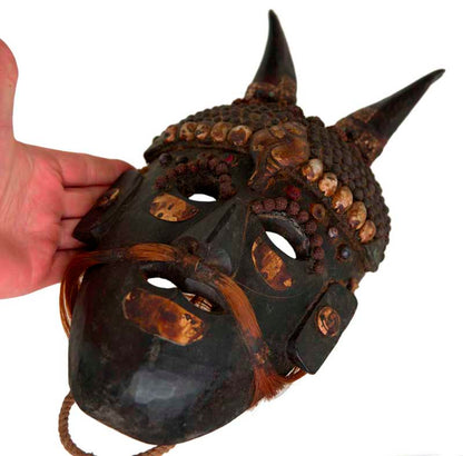 Masque De Jhakri Chamane Népalais – Masque Cérémoniel Tharu
