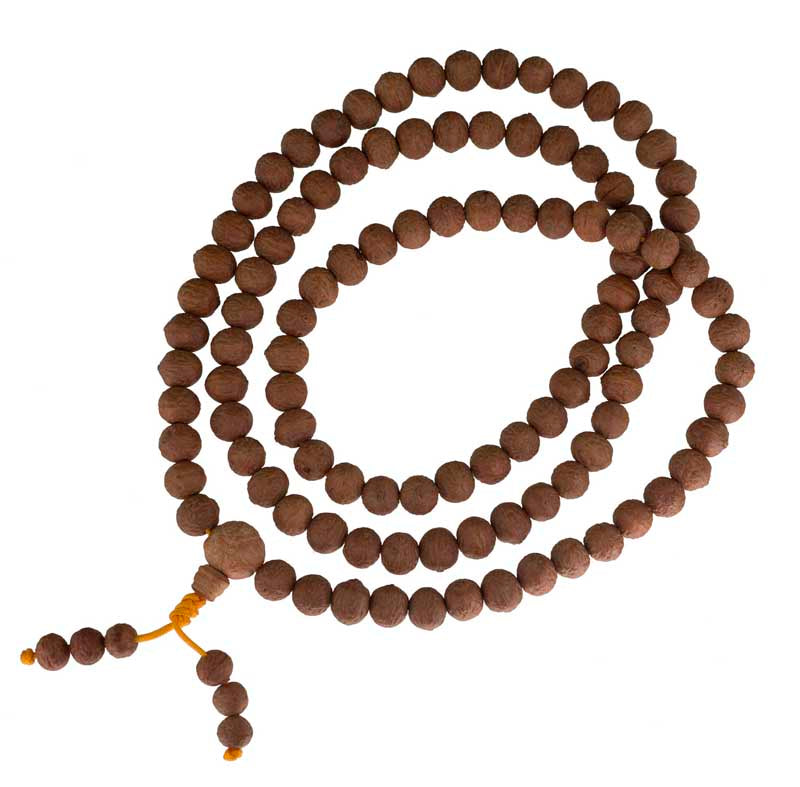 Mala Tibétain Raktu – Collier Rosaire Des Montagnes Œil Du Phoenix