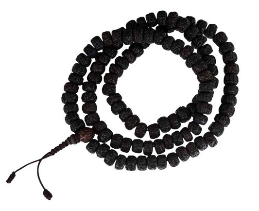 Mala Tibétain en Graines de Rudraksha 11/12 mm – Collier Rosaire Népalais