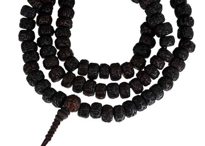Mala Tibétain en Graines de Rudraksha 11/12 mm – Collier Rosaire Népalais