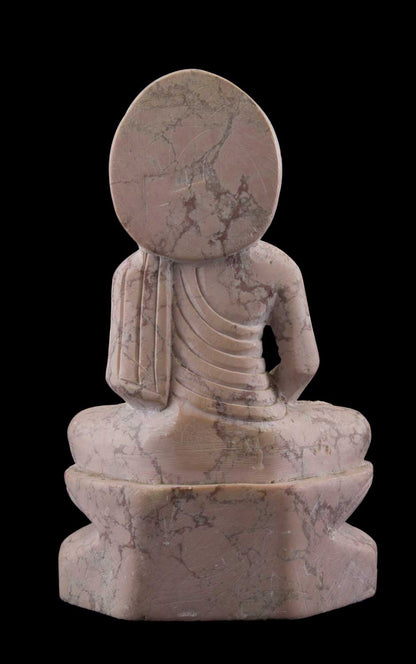 Statue Lord Bouddha Ashokottama en pierre ollaire – Sculpture artisanale indienne unique