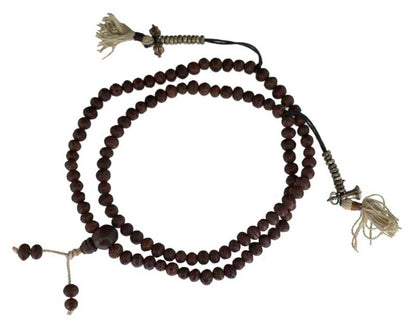 Mala Tibétain en Graines de Raktu avec Compteurs – Collier Rosaire Artisanal