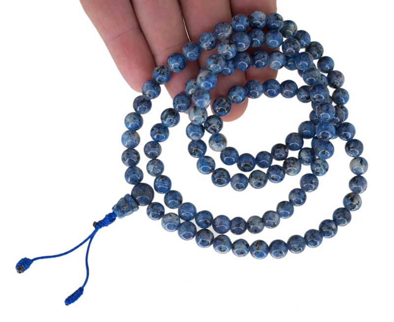 Mala Tibétain Sodalite Bleue – Collier Bouddhiste 108 Perles