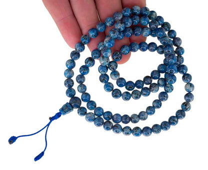 Mala Tibétain Sodalite Bleue – Collier Bouddhiste 108 Perles