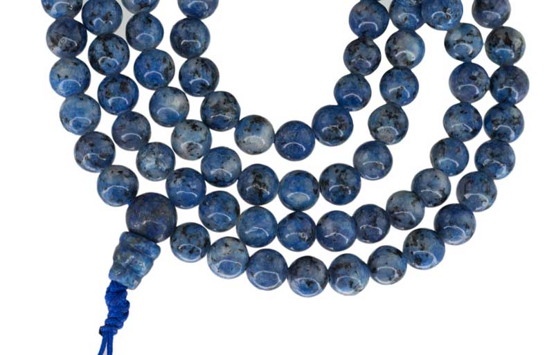 Mala Tibétain Sodalite Bleue – Collier Bouddhiste 108 Perles