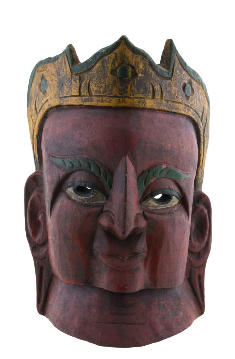 Ancien Masque Népalais Tantrique Et Bouddhique – Protecteur