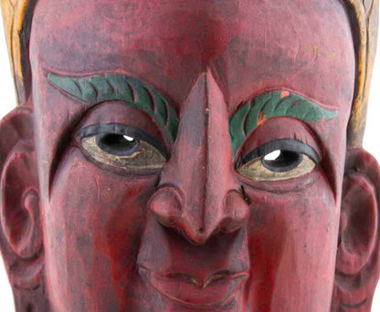 Ancien Masque Népalais Tantrique Et Bouddhique – Protecteur