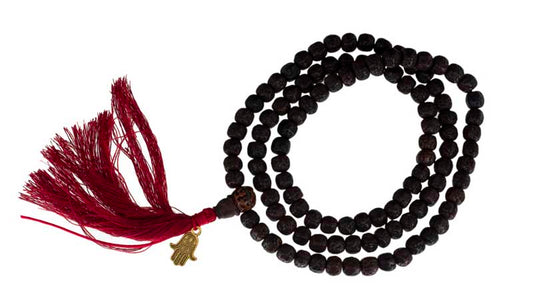 Mala Tibétain En Graines De Rudraksha Rustiques – Collier Rosaire Du Népal
