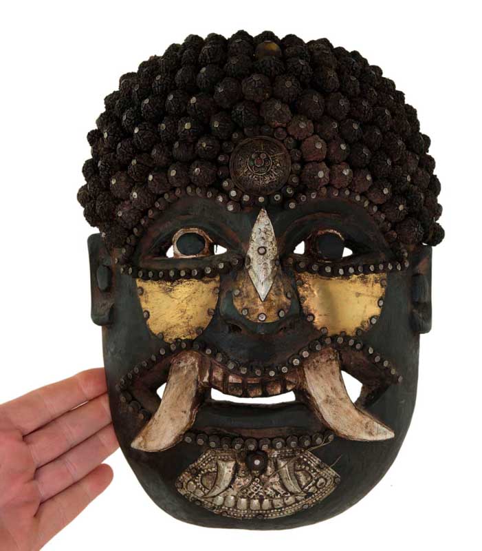 Masque De Jhakri Chamane Népalais – Ancêtre Anthropo-Zoomorphe Tharu