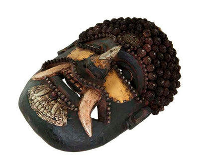 Masque De Jhakri Chamane Népalais – Ancêtre Anthropo-Zoomorphe Tharu