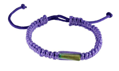 Bracelet Bouddhiste Sai Sin Violet avec Takrut – Tradition Thaïlandaise