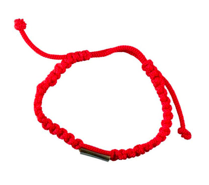 Bracelet Bouddhiste Sai Sin Rouge avec Takrut – Tradition Thaïlandaise