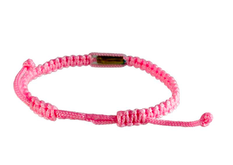 Bracelet Sai Sin Rose avec Takrut – Bijou Bouddhiste de Thaïlande