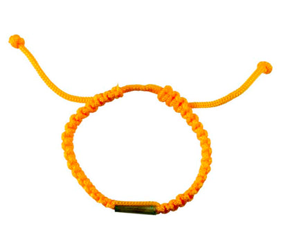 Bracelet Bouddhiste Sai Sin Jaune avec Takrut – Tradition Thaïlandaise