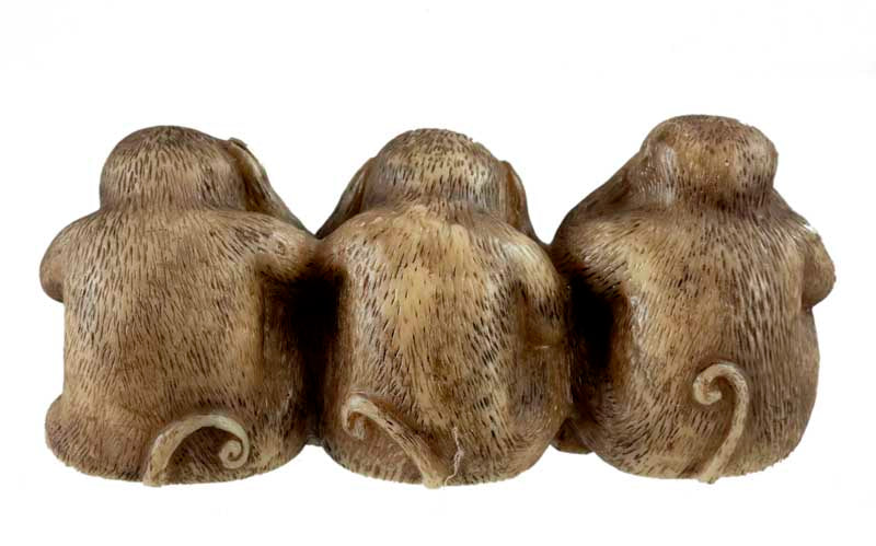 3 Singes De La Sagesse – Set De 3 Figurines En Résine