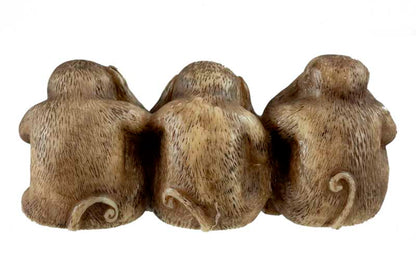 3 Singes De La Sagesse – Set De 3 Figurines En Résine