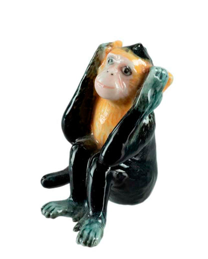 3 Singes De La Sagesse En Porcelaine – Ensemble Décoratif