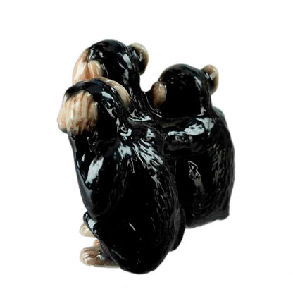 Statuettes 3 Singes de la Sagesse en Porcelaine – Chine