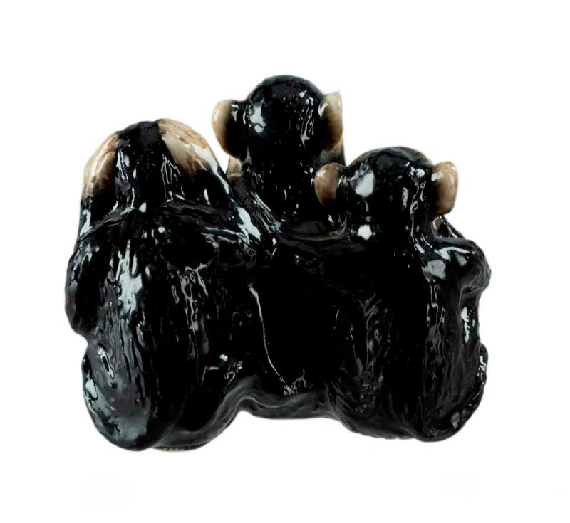 Statuettes 3 Singes de la Sagesse en Porcelaine – Chine