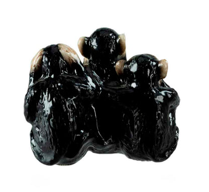 Statuettes 3 Singes de la Sagesse en Porcelaine – Chine