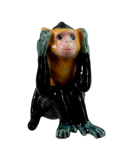 Statuettes 3 Singes de la Sagesse en Porcelaine – Thaïlande