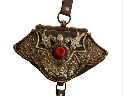 Bourse Tibétaine Porte-Monnaie – Tradition Nomade Khampa du Tibet
